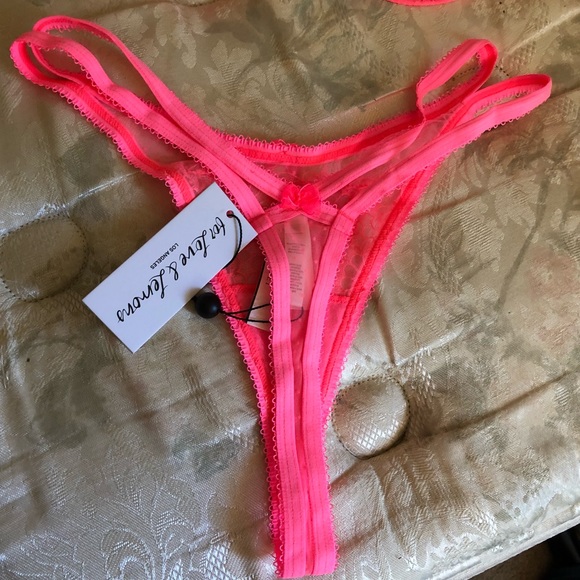 NWT For Love and Lemons X VS Bra & Panties Set L - Picture 12 of 14